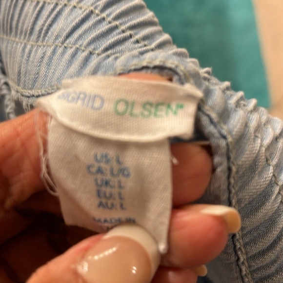 Denim Sigrid Olsen vest and skirt set size large only worn a couple of hours - Picture 3 of 4